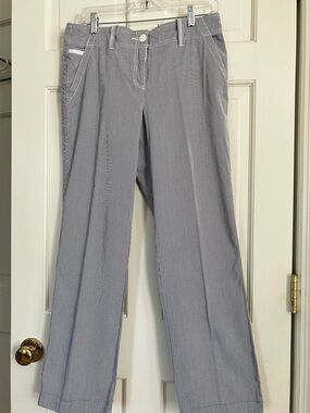 Nautical Style 100% Cotton Pants Summer Navy/White Size 10